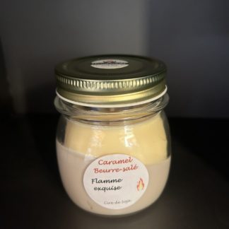 Bougies Caramel beurre salé oeil-de-tigre et améthyste
