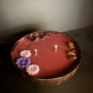 Bougie orchidée noire noix-de-coco