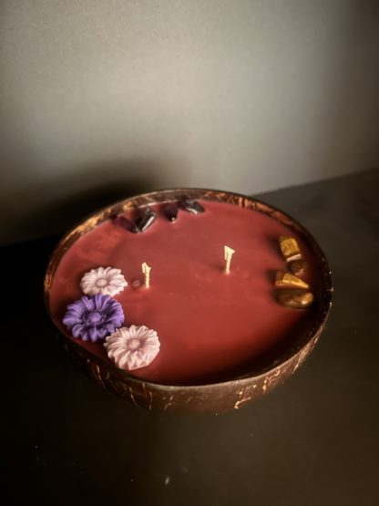Bougie orchidée noire noix-de-coco
